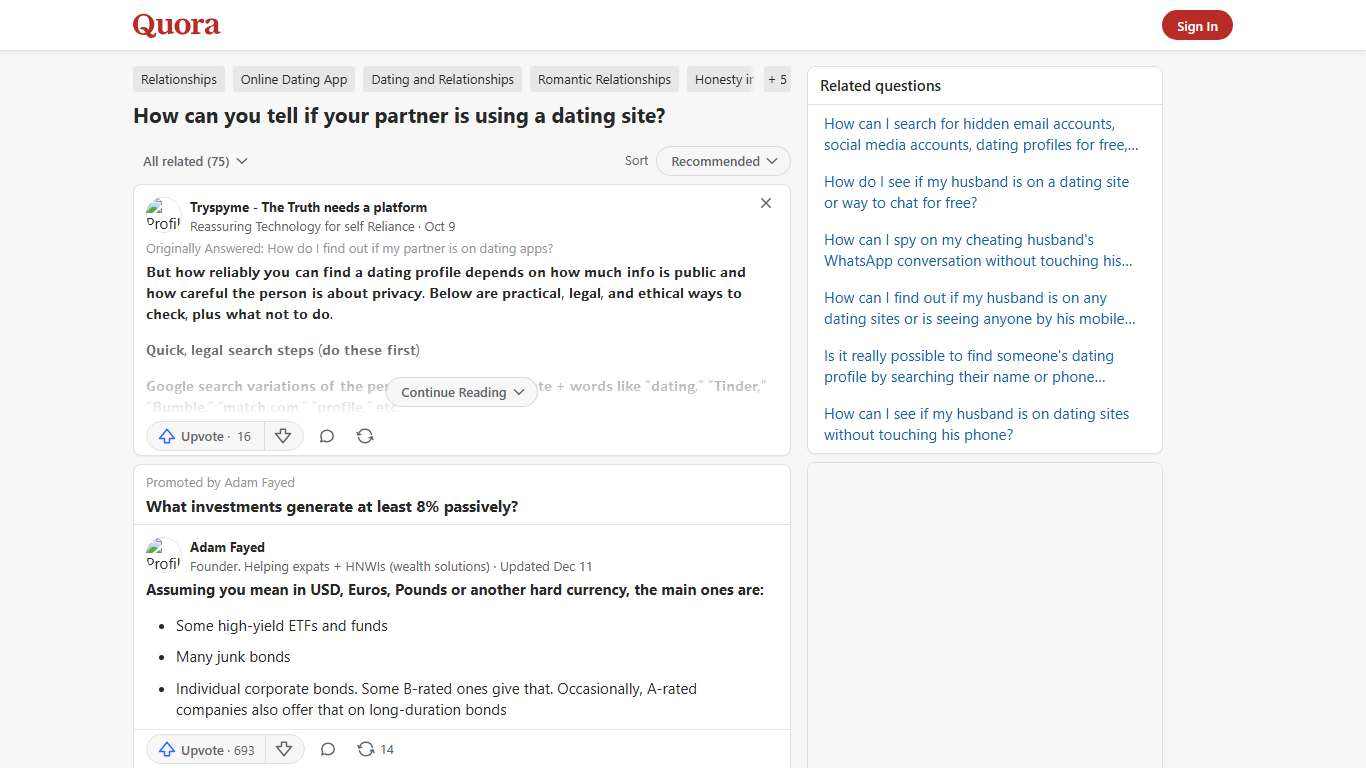 How to tell if your partner is using a dating site - Quora